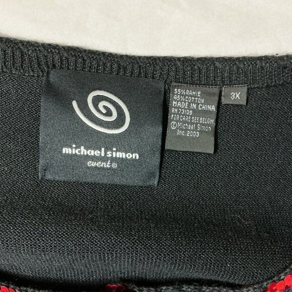 Vintage 00s Michael Simon Christmas Holiday Presents Cardigan Sweater Plus 3X - Picture 8 of 11